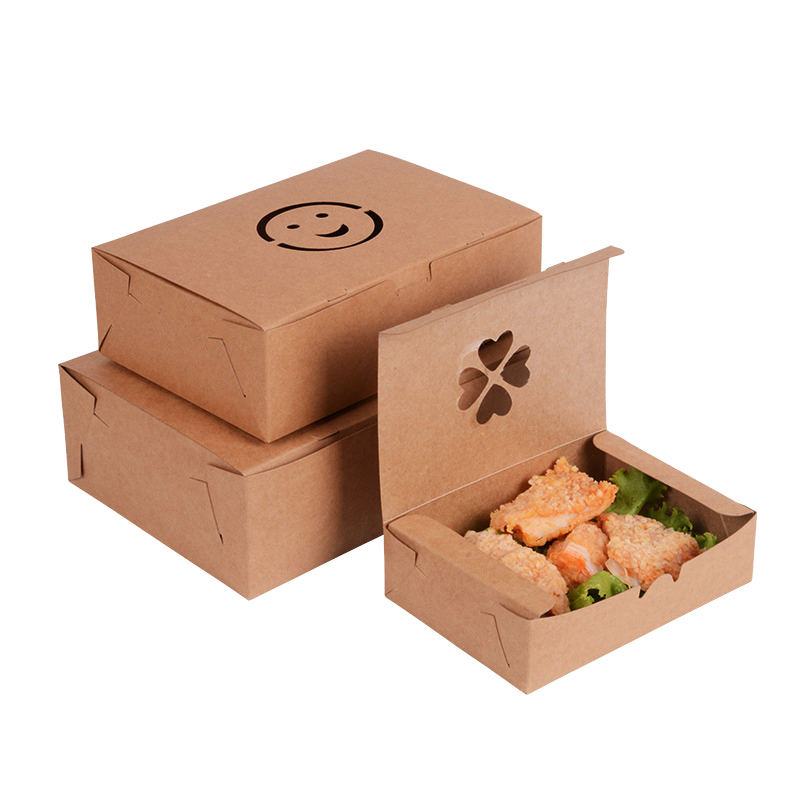 Takeaway Bia Mórdhíola Takeaway Páipéar Kraft indiúscartha Pacáistiú bia iniompartha iniompartha go tapa